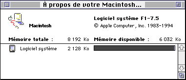 A propos de votre Macintosh... Système 7.5