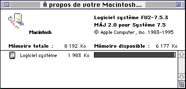 A propos de votre Macintosh... Système 7.5.3