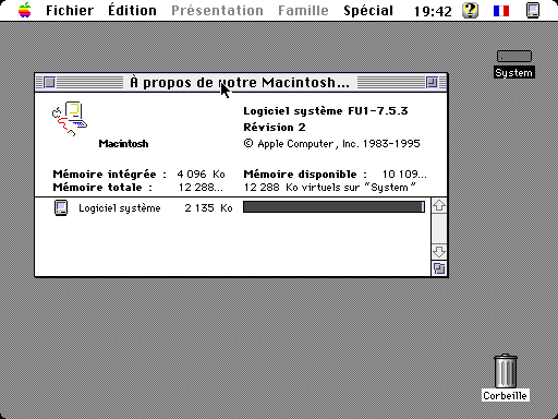 Système 7.5.3 sur un LC III