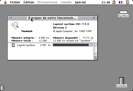 Système 7.5.3 sur un LC III